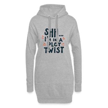 Shhh... I'm in a Plot Twist - Hoodie-Kleid - Grau meliert - Vorne
