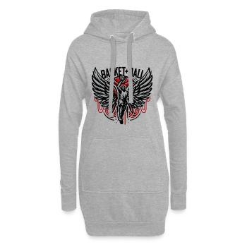 Basket-ball - Sweat-shirt à capuche long Femme - gris chiné - Devant