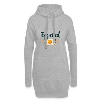 Egg-cited - Hoodie-Kleid - Grau meliert - Vorne