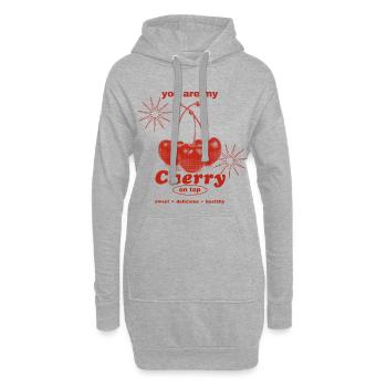 Cerise sur le gâteau – Perfection sucrée - Sweat-shirt à capuche long Femme - gris chiné - Devant