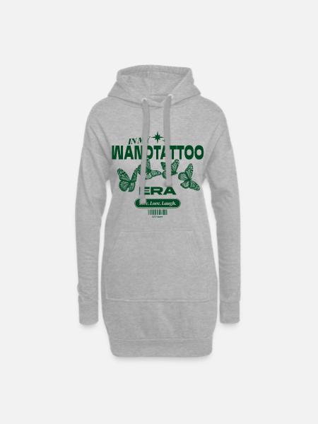 In My Wandtattoo Era – Ironischer Deko-Style - Hoodie-Kleid - Grau meliert