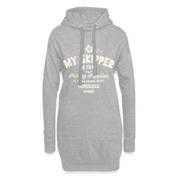 Hawaiianisches Stranddesign für T-Shirts - Hoodie-Kleid - Grau meliert - Vorne