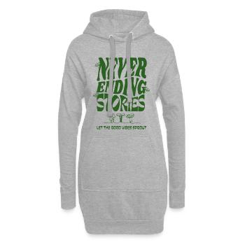 Never Ending Stories – Naturverbunden - Hoodie-Kleid - Grau meliert - Vorne