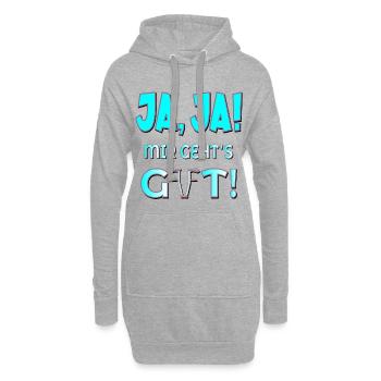 MIR GEHT ES GUT - GENESUNG HEILUNG - Hoodie-Kleid - Grau meliert - Vorne