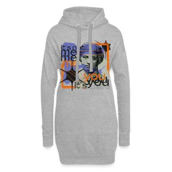 It’s Not Me – It’s You - Hoodie-Kleid - Grau meliert - Vorne