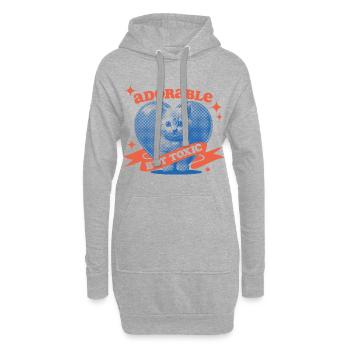 Adorable mais toxique - Sweat-shirt à capuche long Femme - gris chiné - Devant