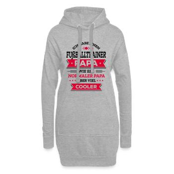 FUSSBALLTRAINERPAPA VATERTAG WEIHNACHTENGEBURTSTAG - Hoodie-Kleid - Grau meliert - Vorne
