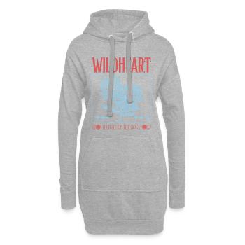 Wildheart – Déclaration florale inspirée de la nature - Sweat-shirt à capuche long Femme - gris chiné - Devant