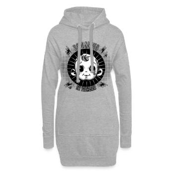 Schlafdieb? Schon in Ausbildung! - Hoodie-Kleid - Grau meliert - Vorne