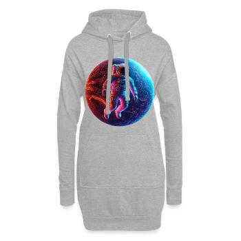 astro - Hoodie-Kleid - Grau meliert - Vorne