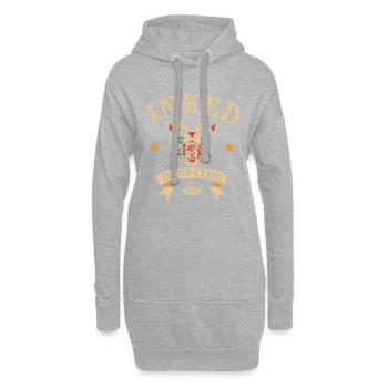 Inked Dads Club Tattoo Style - Hoodie-Kleid - Grau meliert - Vorne