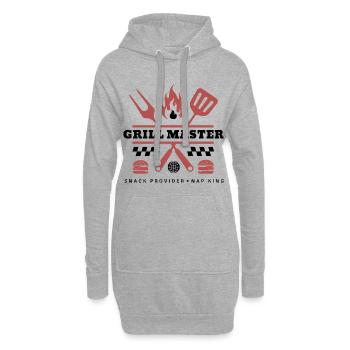 Grill Master Dark Edition - Hoodie-Kleid - Grau meliert - Vorne