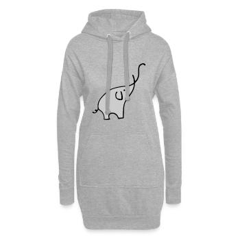 Elephan - Hoodie-Kleid - Grau meliert - Vorne