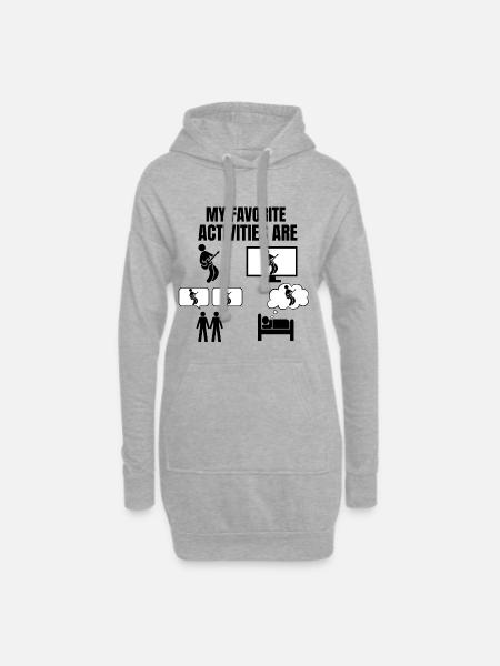 GITARRE - MEINE LIEBLINGSBESCHÄFTIGUNGEN SIND - Hoodie-Kleid - Grau meliert