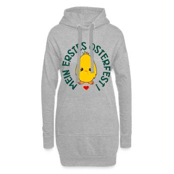 ERSTES OSTERFEST OSTERN BABY KÜKEN - Hoodie-Kleid - Grau meliert - Vorne