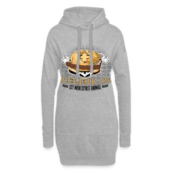 Leberkas ist mein Spirit Animal. - Hoodie-Kleid - Grau meliert - Vorne