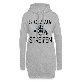 ZEBRA - STOLZ AUF STREIFEN - Hoodie-Kleid - Grau meliert - Vorne