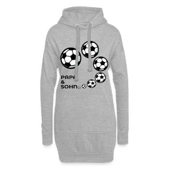 VATERTAG PAPA SOHN FUßBALLSPIELER FUSSBALL - Hoodie-Kleid - Grau meliert - Vorne