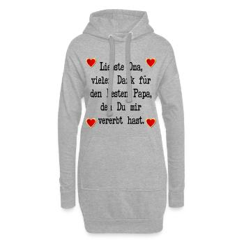 OMA PAPA PRÄGUNGEN PSYCHOLOGIE - Hoodie-Kleid - Grau meliert - Vorne