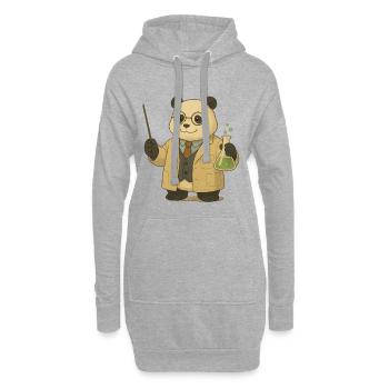 Panda Bear Professeur de chimie - Sweat-shirt à capuche long Femme - gris chiné - Devant