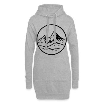 Watzmann - Hoodie-Kleid - Grau meliert - Vorne