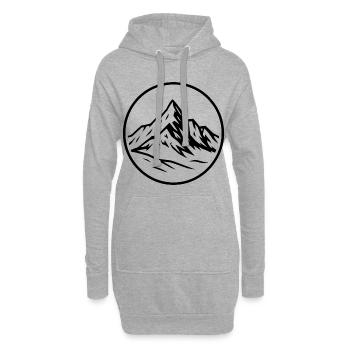 Grossglockner - Hoodie-Kleid - Grau meliert - Vorne