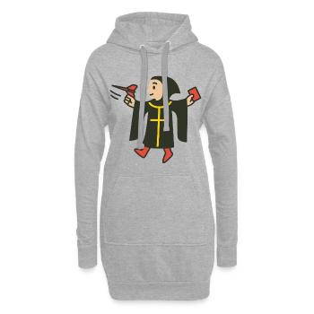 Munich joue aux fléchettes - Sweat-shirt à capuche long Femme - gris chiné - Devant