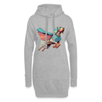 Super chien braque de Weimar Weimi Cape Cadeau - Sweat-shirt à capuche long Femme - gris chiné - Devant