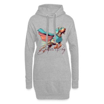 Super chien braque de Weimar Weimi Cape Cadeau - Sweat-shirt à capuche long Femme - gris chiné - Devant