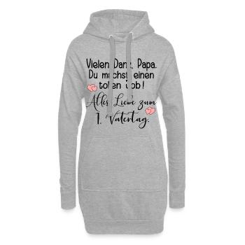 ALLES LIEBE ZUM 1. VATERTAG BABY PAPA KOMPLIMENTE - Hoodie-Kleid - Grau meliert - Vorne
