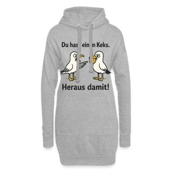 Vous avez un cookie avec - Sweat-shirt à capuche long Femme - gris chiné - Devant