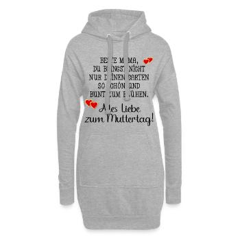 BESTE MAMA GÄRTNERIN - MUTTERTAG GARTEN - Hoodie-Kleid - Grau meliert - Vorne