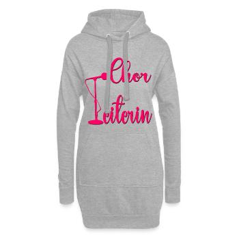 Hobby Chor Leitung Chorleiterin - Hoodie-Kleid - Grau meliert - Vorne