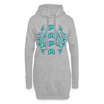 ORNAMENTE VATERTAG PAPA WERDEN - Hoodie-Kleid - Grau meliert - Vorne
