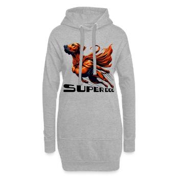 Super chien Rhodesian Ridgeback RR Ridgie cadeau - Sweat-shirt à capuche long Femme - gris chiné - Devant