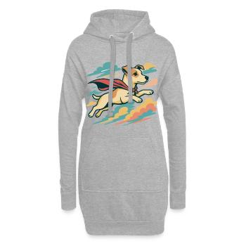 Super chien Jack Russell Terrier Jacky cadeau - Sweat-shirt à capuche long Femme - gris chiné - Devant