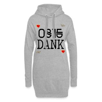 DANKE SAGEN DANKBARKEIT LUSTIG 0815 DANK - Hoodie-Kleid - Grau meliert - Vorne