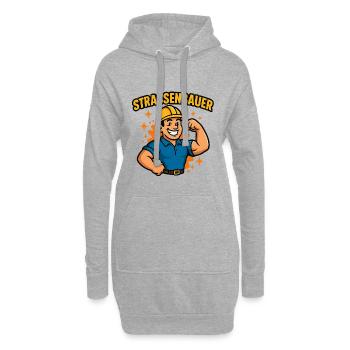 STRASSENBAUER -Das Shirt für echte Kerle mit Humor - Hoodie-Kleid - Grau meliert - Vorne
