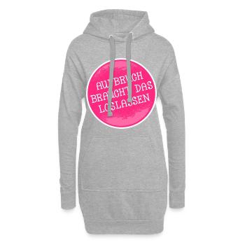 NEUSTART ANFANGEN LOSLASSEN - Hoodie-Kleid - Grau meliert - Vorne