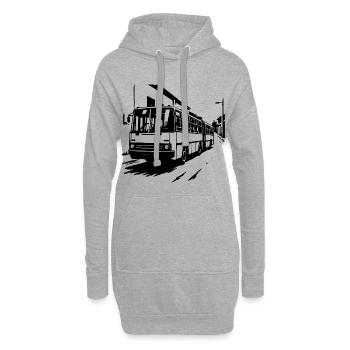 Légende de l’autobus du bloc de l’Est - Sweat-shirt à capuche long Femme - gris chiné - Devant