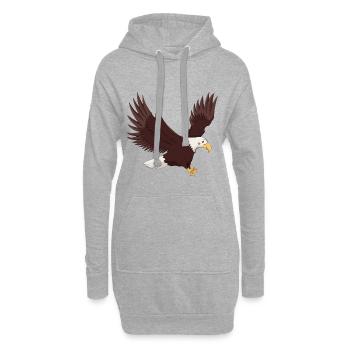 Aigle - Sweat-shirt à capuche long Femme - gris chiné - Devant