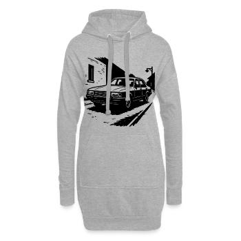 Road Cruiser de luxe - Sweat-shirt à capuche long Femme - gris chiné - Devant