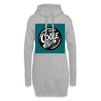 Coole Socke Socken und lustiger Spruch - Hoodie-Kleid - Grau meliert - Vorne