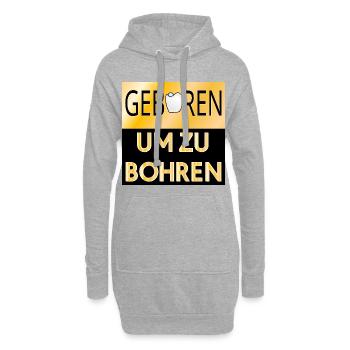 ZAHNFÜLLUNG ZAHNÄRZTIN - Hoodie-Kleid - Grau meliert - Vorne
