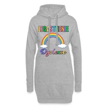LEGASTHENIE DYSLEXIE REGENBOGEN - Hoodie-Kleid - Grau meliert - Vorne