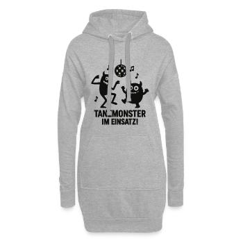 Tanzmonster Einsatz Disco - Hoodie-Kleid - Grau meliert - Vorne