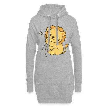 Bébé lion câlin - Snuggle King Cub - Sweat-shirt à capuche long Femme - gris chiné - Devant