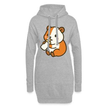 Flacon Bonheur Cochon d’Inde - Sweat-shirt à capuche long Femme - gris chiné - Devant