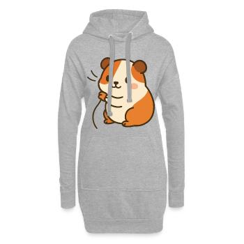 Kuschelzeit mit Meerschweinchen - Hoodie-Kleid - Grau meliert - Vorne