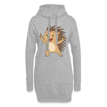 Héros dansant à pointes - Sweat-shirt à capuche long Femme - gris chiné - Devant